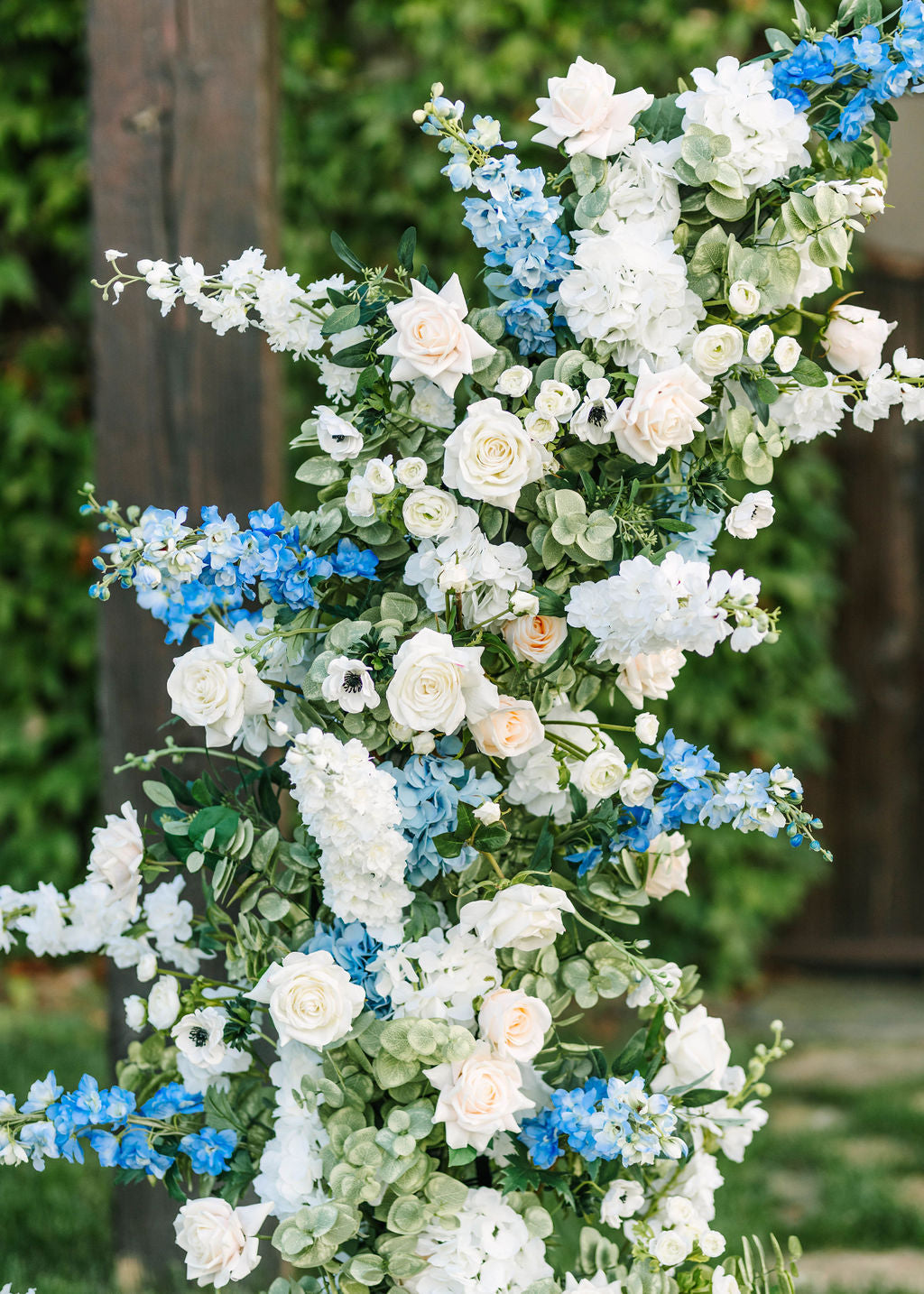 Beautiful in Blue Ceremony Pillars