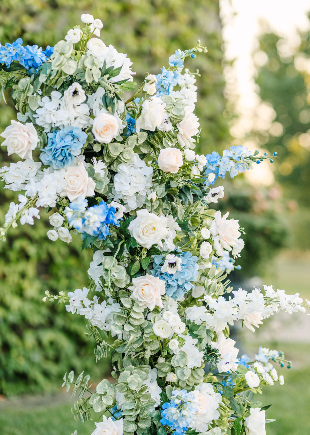 Beautiful in Blue Ceremony Pillars