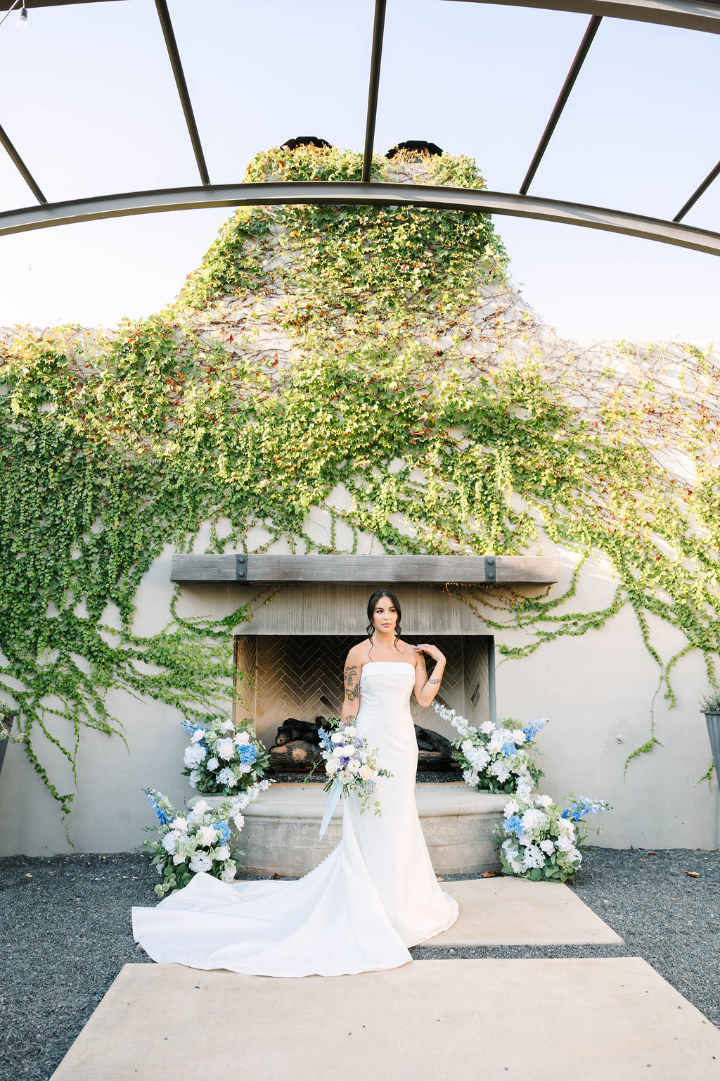 Beautiful in Blue Aisle Flowers