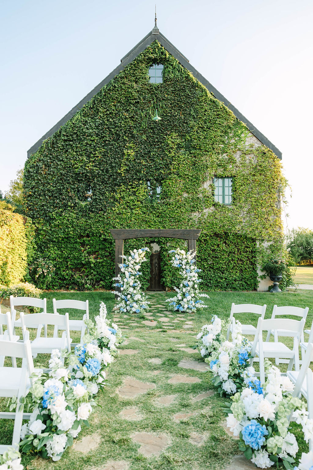 Beautiful in Blue Ceremony Pillars