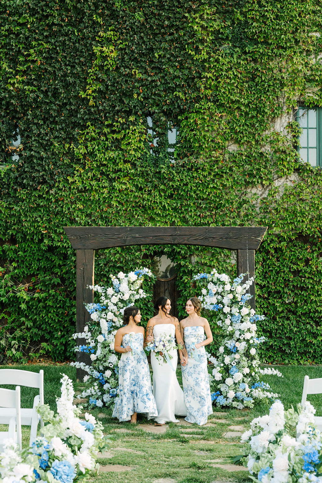 Beautiful in Blue Ceremony Pillars