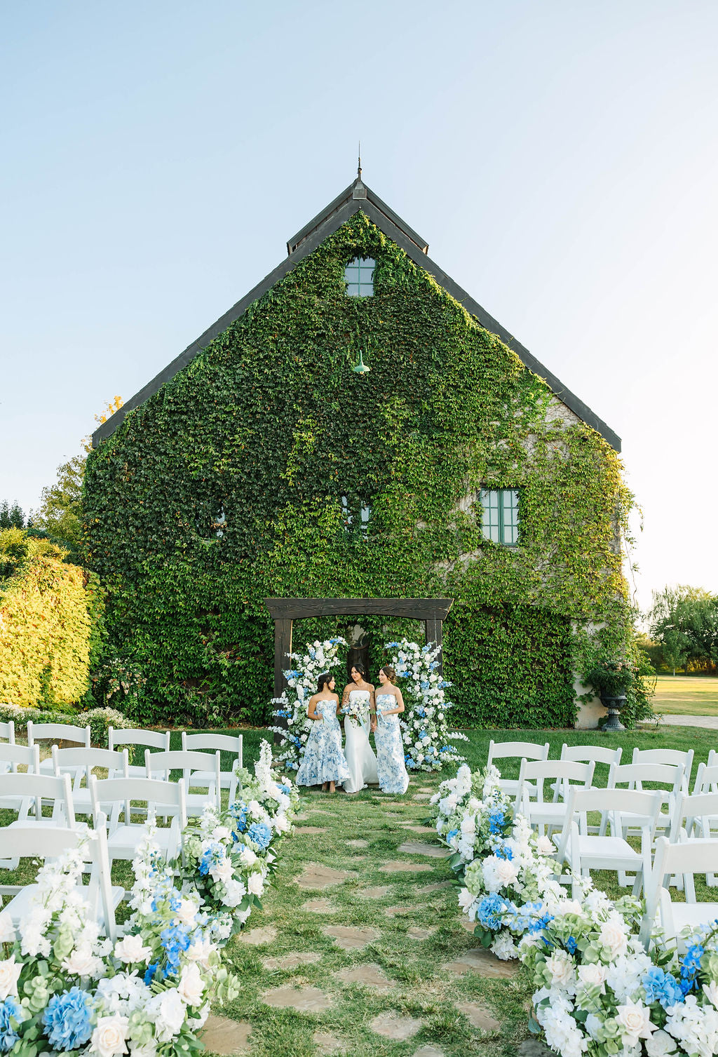 Beautiful in Blue Ceremony Pillars