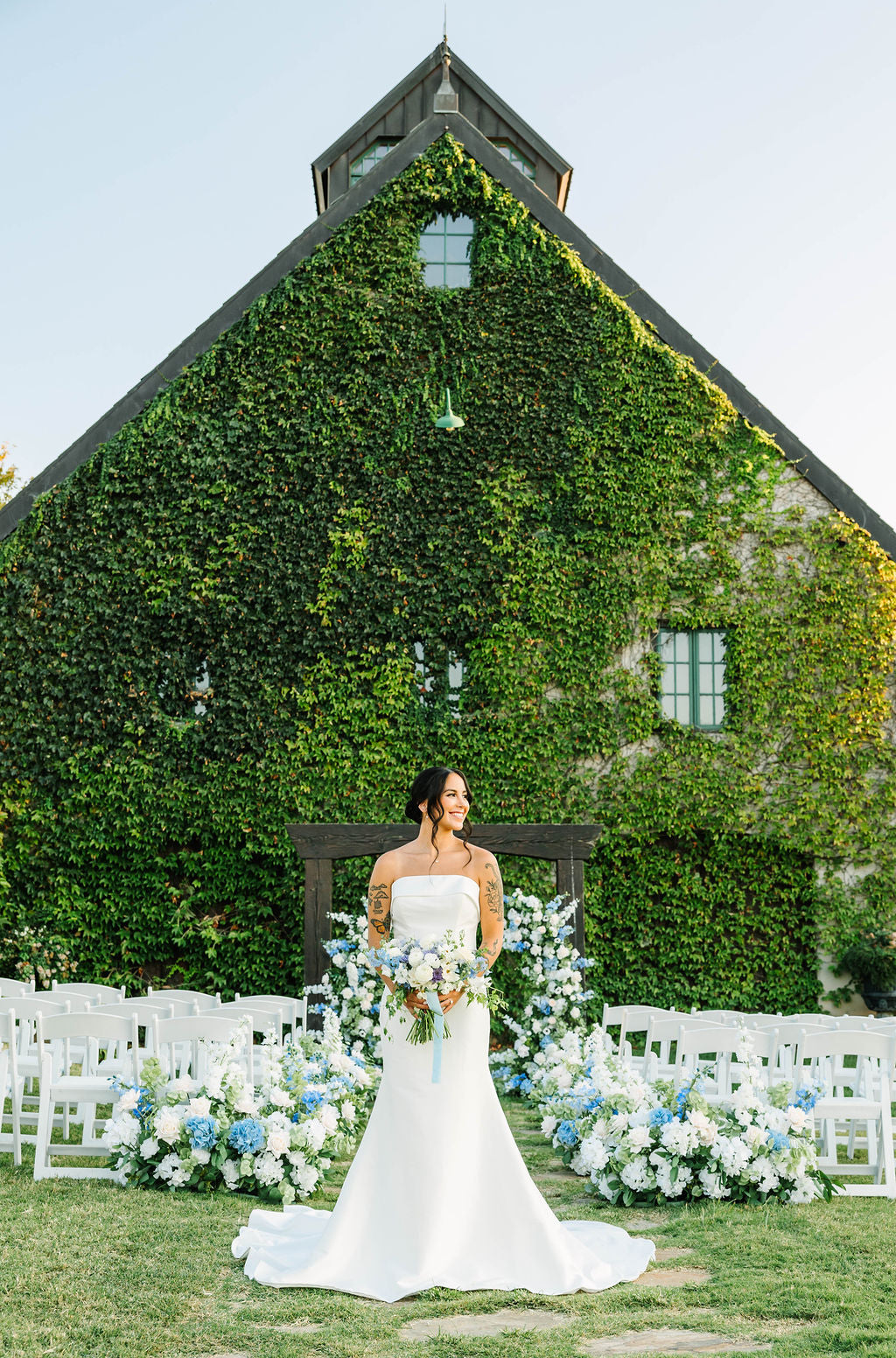 Beautiful in Blue Ceremony Pillars