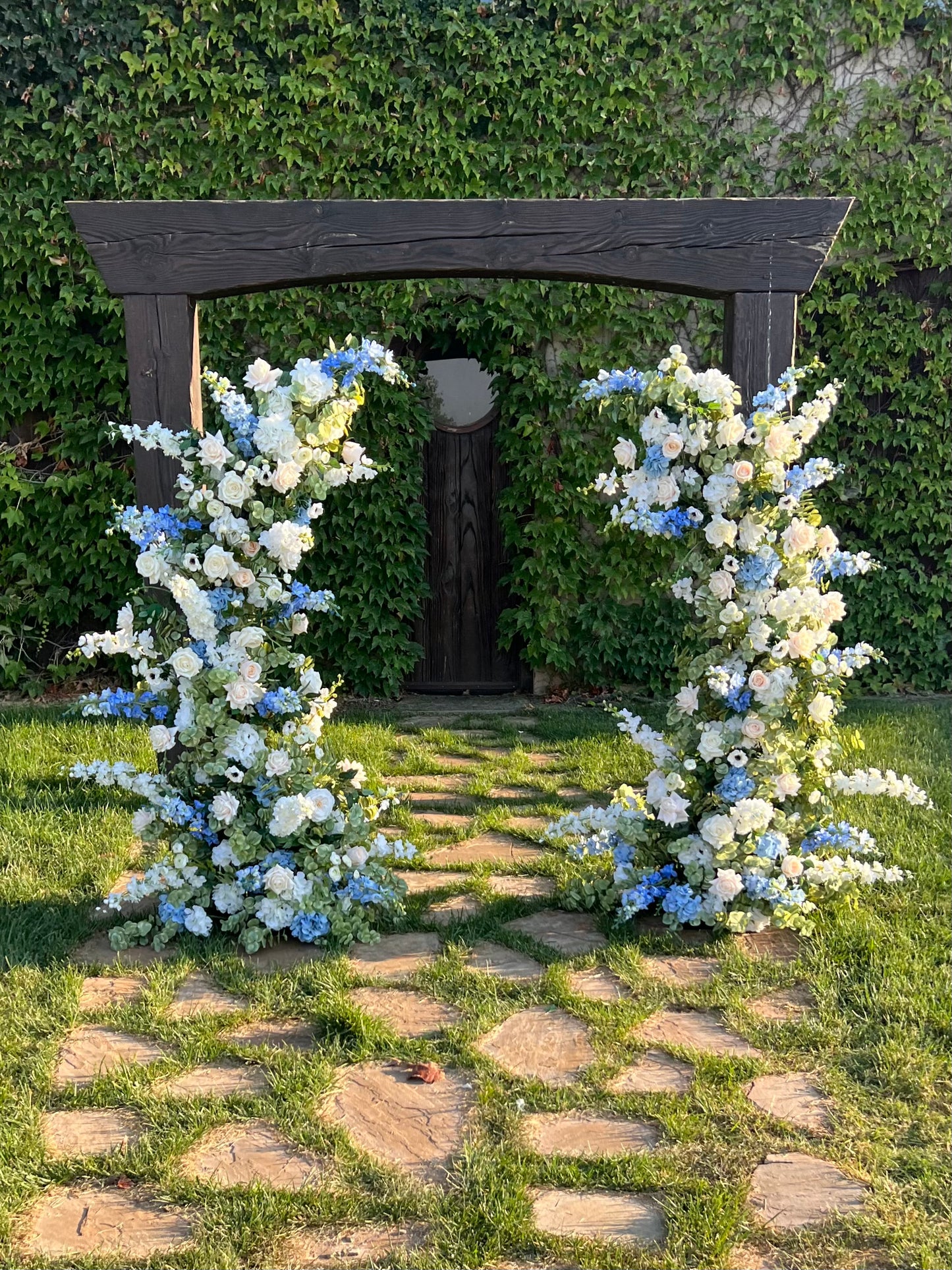 Beautiful in Blue Ceremony Pillars